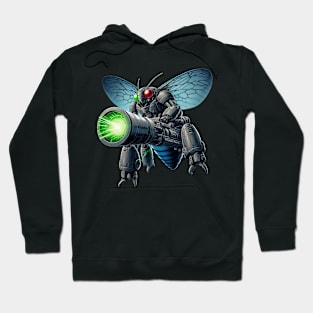 Cyborg Cicada Carrying Laser Cannon Hoodie